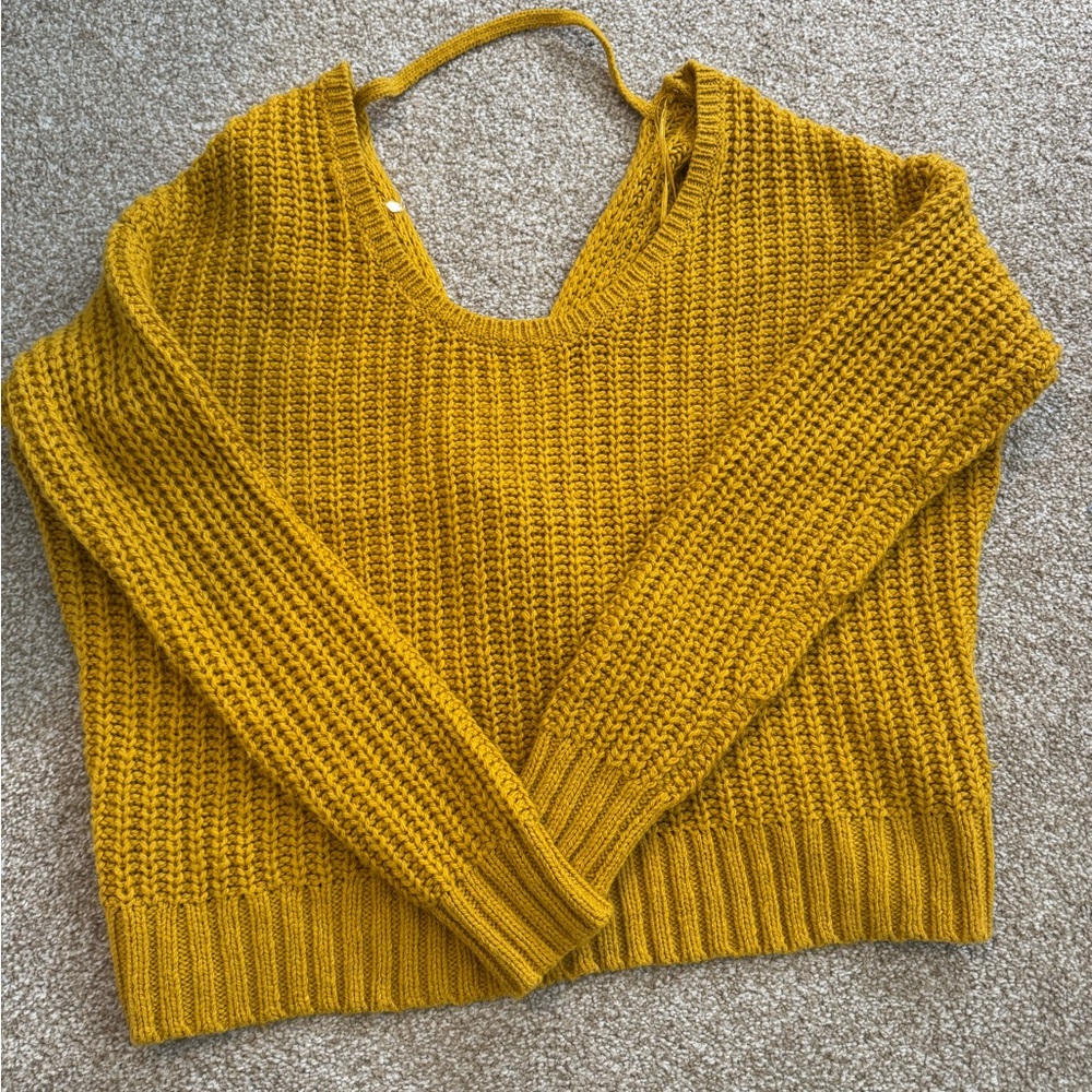 Mustard Yellow Knit Sweater